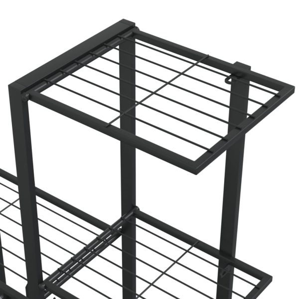 Portapiante Con Ruote 94,5x25x92,5 Cm Nero In Metallo - Image 6