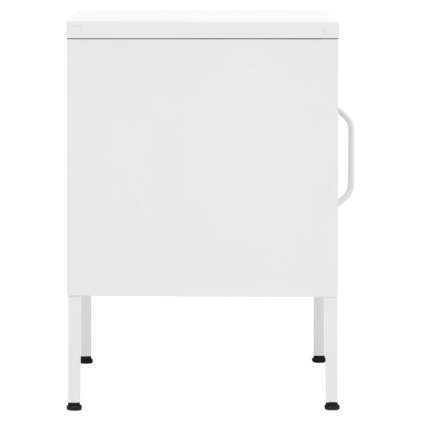 Comodino Bianco 35x35x51 Cm In Acciaio - Image 6