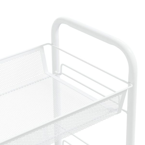 Carrello Da Cucina Con 5 Ripiani Bianco 46x26x105 Cm In Ferro - Image 5