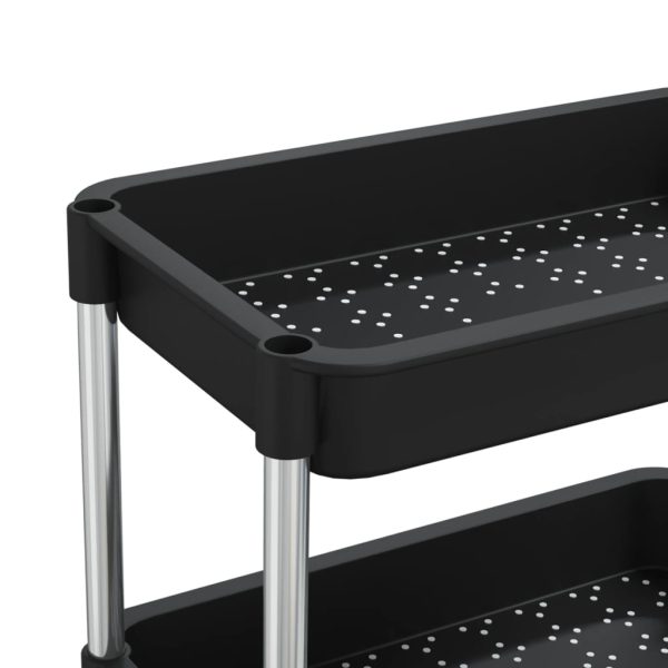 Carrello Da Cucina 5 Ripiani Nero 42x29x128 Cm Ferro E Abs - Image 5
