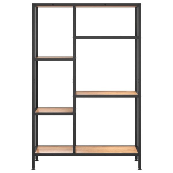 Scaffale Per Libri 80x30x120 Cm Acciaio E Legno Multistrato - Image 3