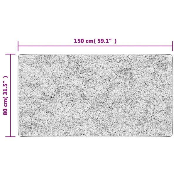Tappeto Lavabile 80x150 Cm Nero E Bianco Antiscivolo - Image 5