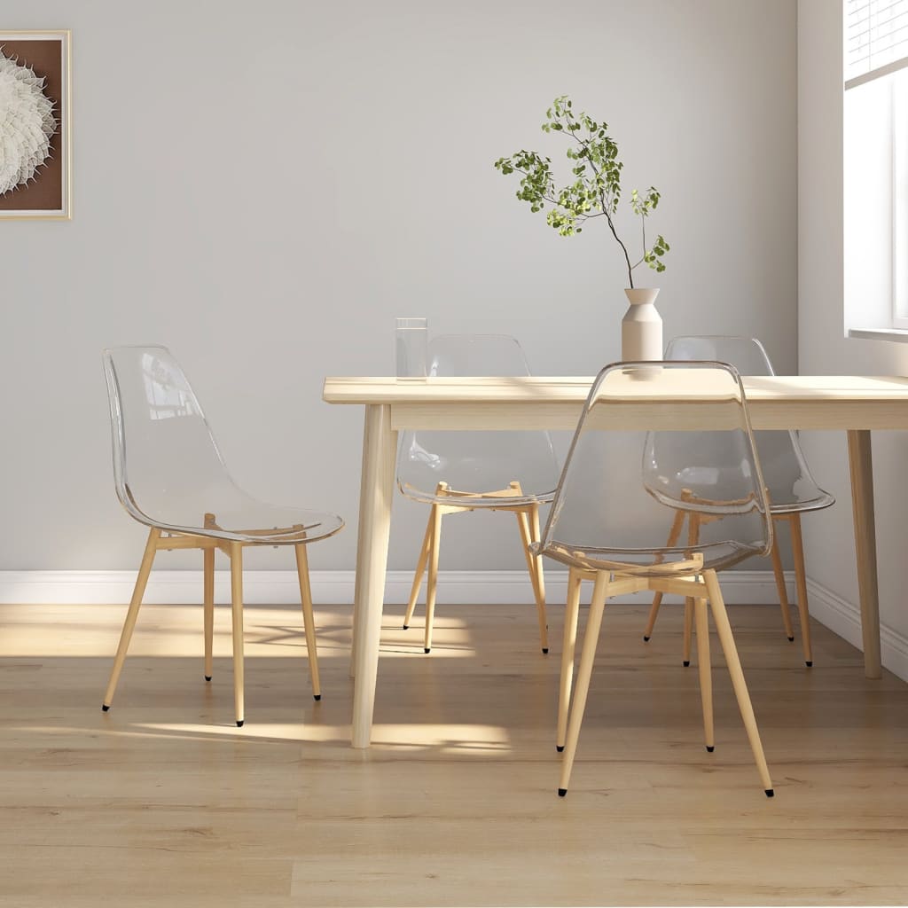 Sedie Da Pranzo 4 Pz Trasparenti In Pet