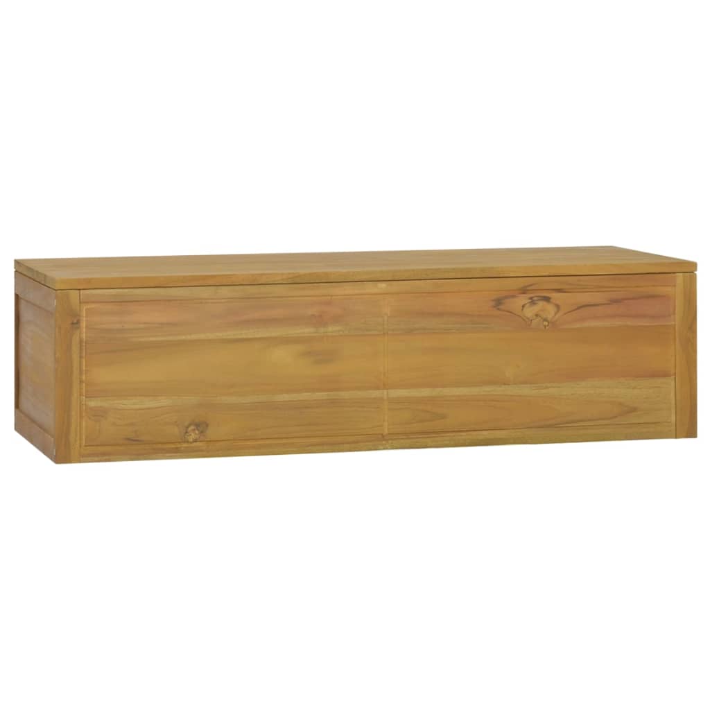 Mobile Da Bagno A Parete 110x45x30 Cm In Legno Massello Di Teak