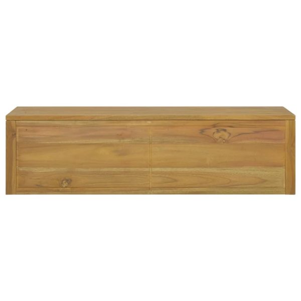 Mobile Da Bagno A Parete 110x45x30 Cm In Legno Massello Di Teak - Image 3