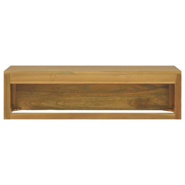 Mobile Da Bagno A Parete 110x45x30 Cm In Legno Massello Di Teak - Image 4