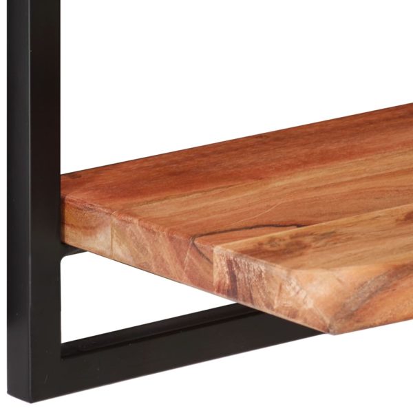 Mensole Parete 2pz 100x24x35 Cm Legno Massello Acacia E Acciaio - Image 5