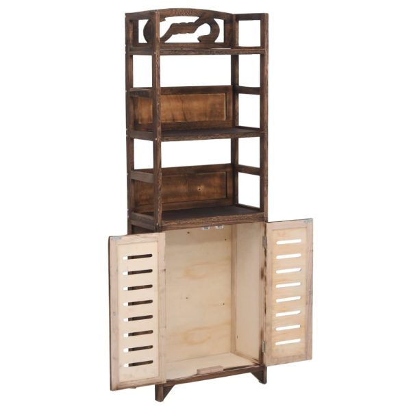 Vetrina Marrone Scuro 46x24x140 Cm Legno Massello Di Paulonia - Image 6