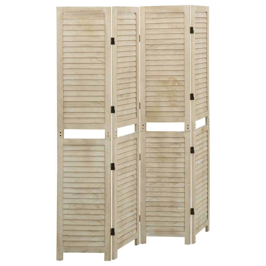 Divisorio A 4 Pannelli 140 X 165 Cm Legno Massello Di Paulownia