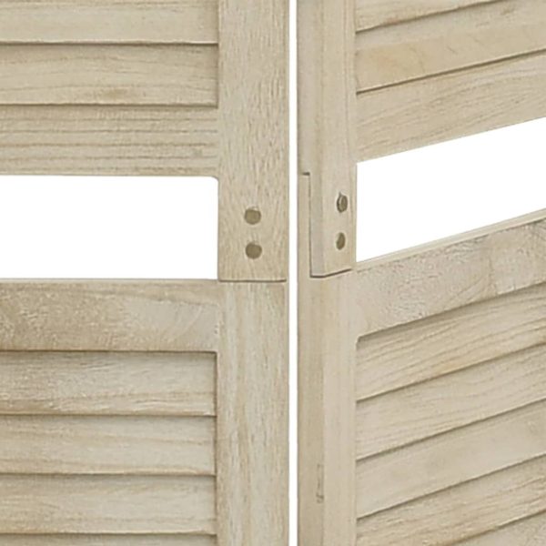 Divisorio A 4 Pannelli 140 X 165 Cm Legno Massello Di Paulownia - Image 5