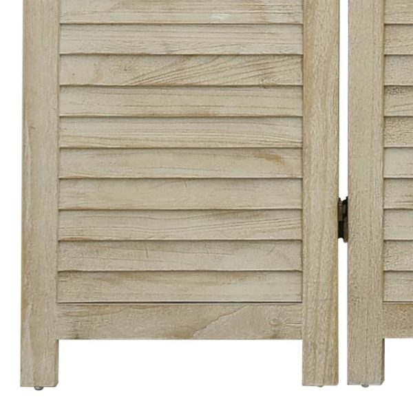 Divisorio A 4 Pannelli 140 X 165 Cm Legno Massello Di Paulownia - Image 6