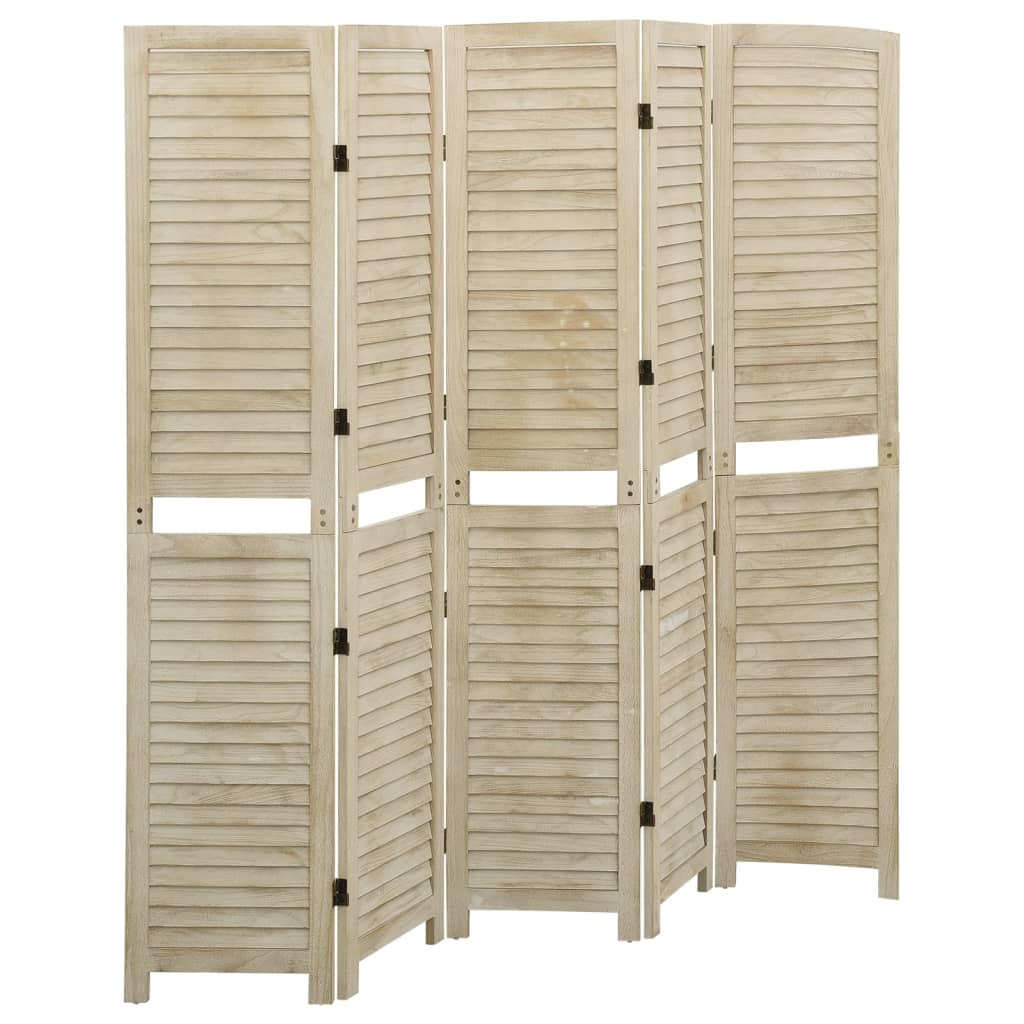 Divisorio A 5 Pannelli 175 X 165 Cm Legno Massello Di Paulownia