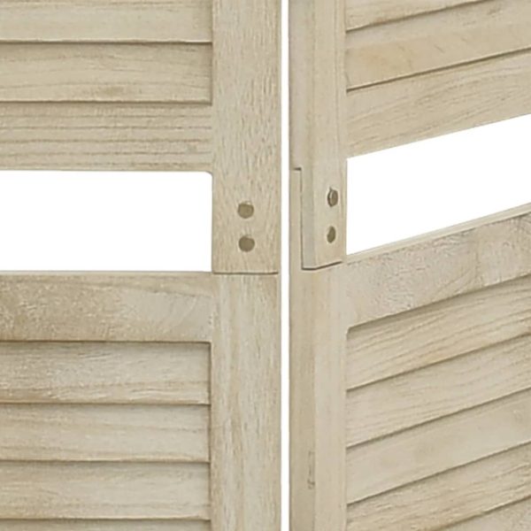 Divisorio A 5 Pannelli 175 X 165 Cm Legno Massello Di Paulownia - Image 5