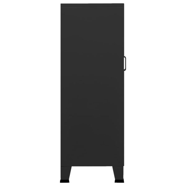 Armadio Classificatore Industriale Nero 70x40x115 Cm In Metallo - Image 4