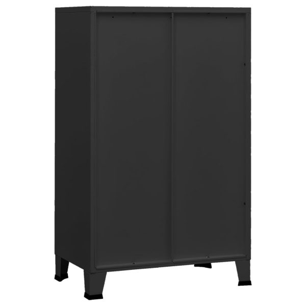 Armadio Classificatore Industriale Nero 70x40x115 Cm In Metallo - Image 5