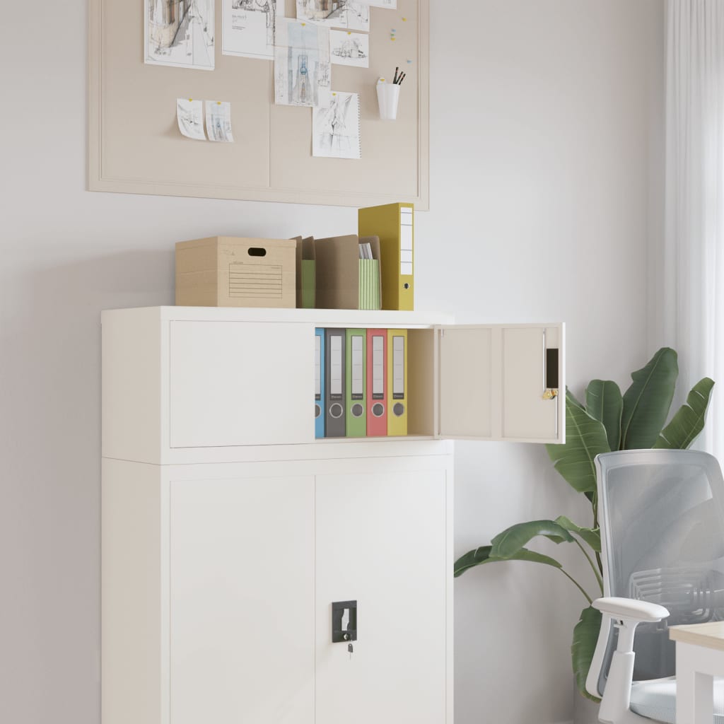 Armadio Classificatore Bianco 90x40x40 Cm In Acciaio