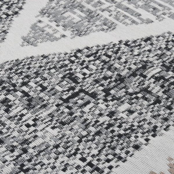 Tappeto Nero E Grigio 160x230 Cm In Cotone - Image 4