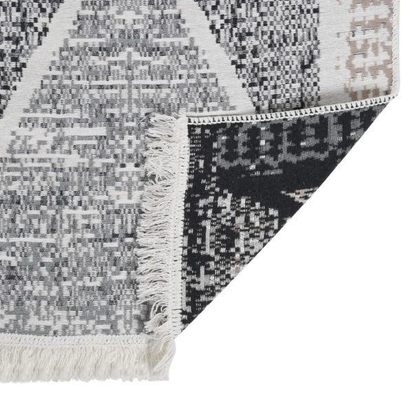 Tappeto Nero E Grigio 160x230 Cm In Cotone - Image 5