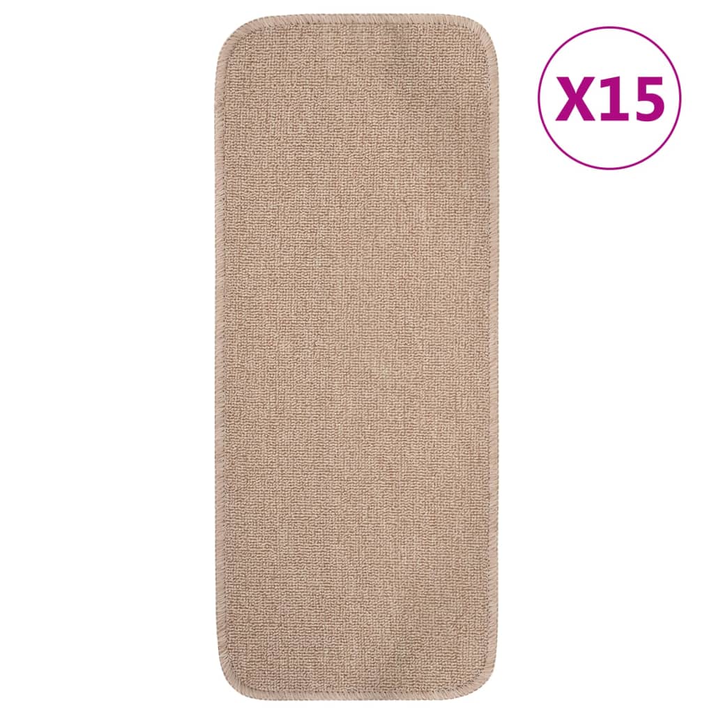 Tappetini Scale 15 Pz 60x25 Cm Beige Antiscivolo Rettangolari