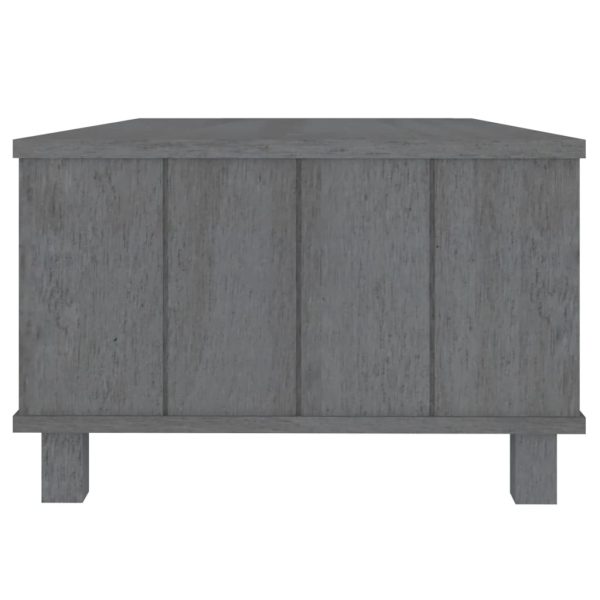 Tavolino Hamar Grigio Scuro 100x55x35 Cm Legno Massello Di Pino - Image 6
