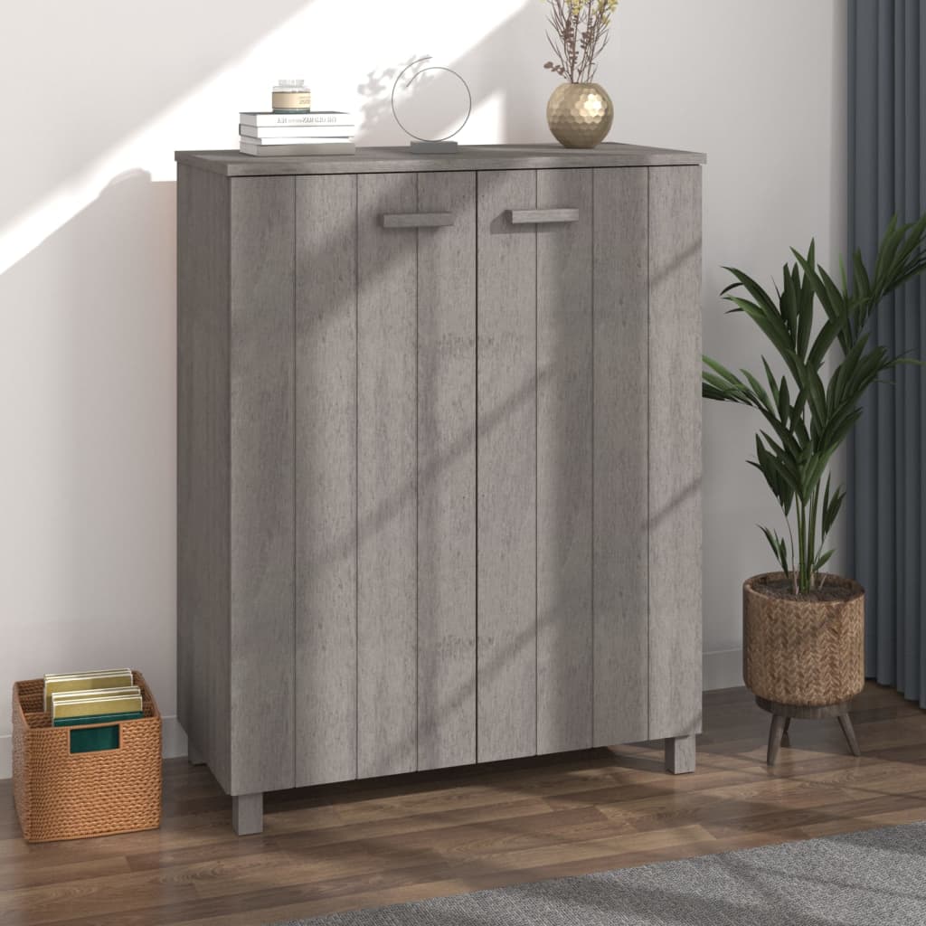 Scarpiera Hamar Grigio Chiaro 85x40x108 Cm In Legno Di Pino