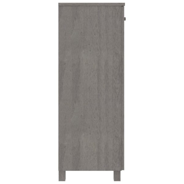 Scarpiera Hamar Grigio Chiaro 85x40x108 Cm In Legno Di Pino - Image 4