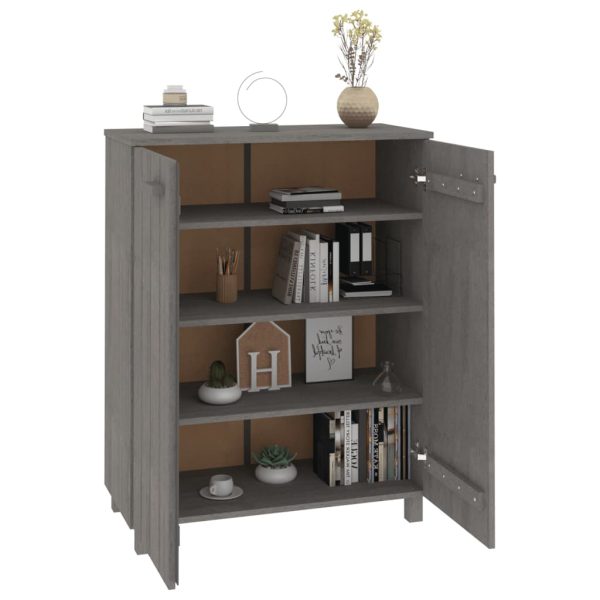 Scarpiera Hamar Grigio Chiaro 85x40x108 Cm In Legno Di Pino - Image 6
