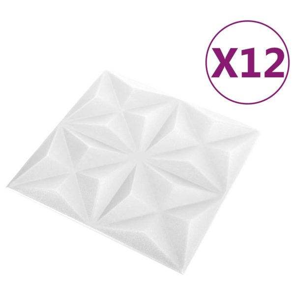Pannelli Murali 3d 12 Pz 50x50 Cm Bianchi Origami 3 m² - Image 3