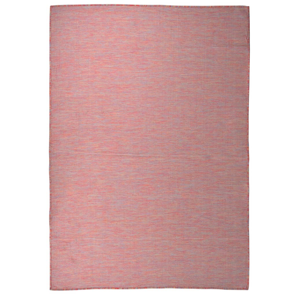 Tappeto Da Esterni A Tessitura Piatta 160x230 Cm Rosso