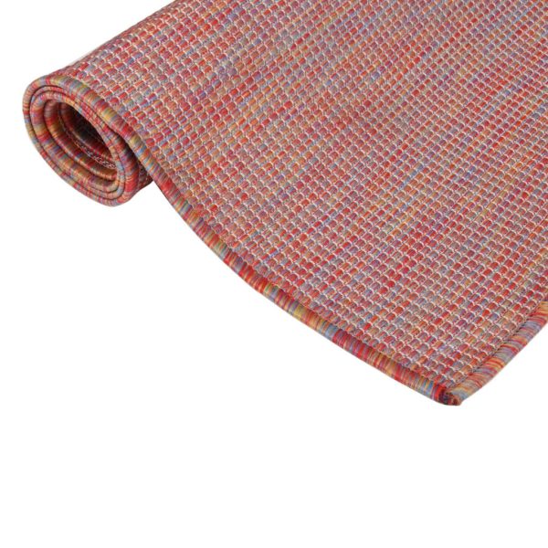 Tappeto Da Esterni A Tessitura Piatta 160x230 Cm Rosso - Image 3