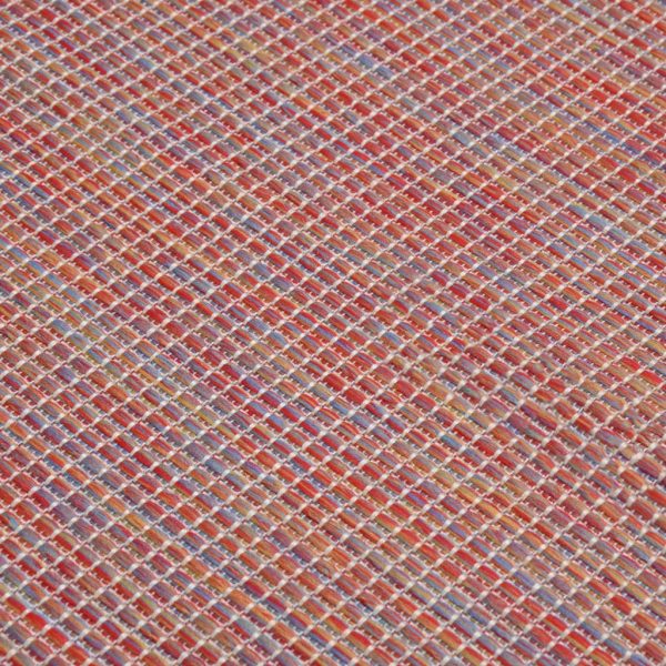 Tappeto Da Esterni A Tessitura Piatta 160x230 Cm Rosso - Image 5