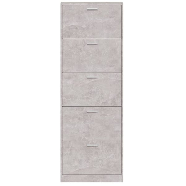 Scarpiera Grigio Cemento 59x17x169 Cm In Legno Multistrato - Image 6