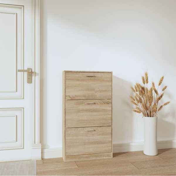 Scarpiera Rovere 59x17x108 Cm In Legno Multistrato - Image 3
