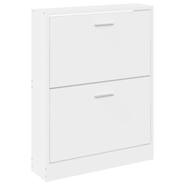 Scarpiera Bianca 59x17x81 Cm In Legno Multistrato - Image 4