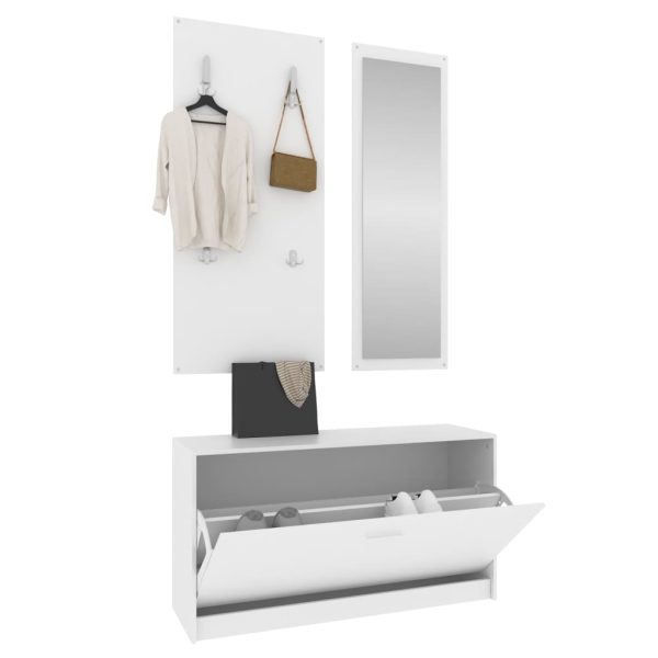 Set Scarpiere 3 In 1 Bianco In Legno Multistrato - Image 4