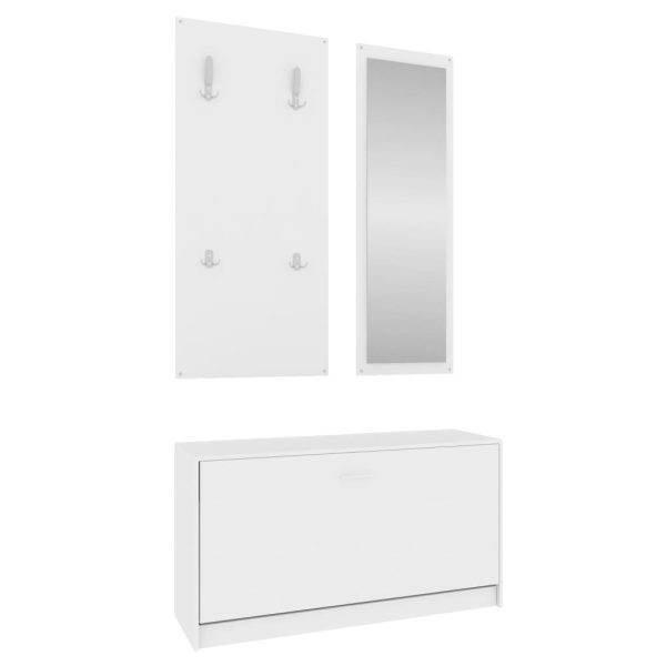 Set Scarpiere 3 In 1 Bianco In Legno Multistrato - Image 5