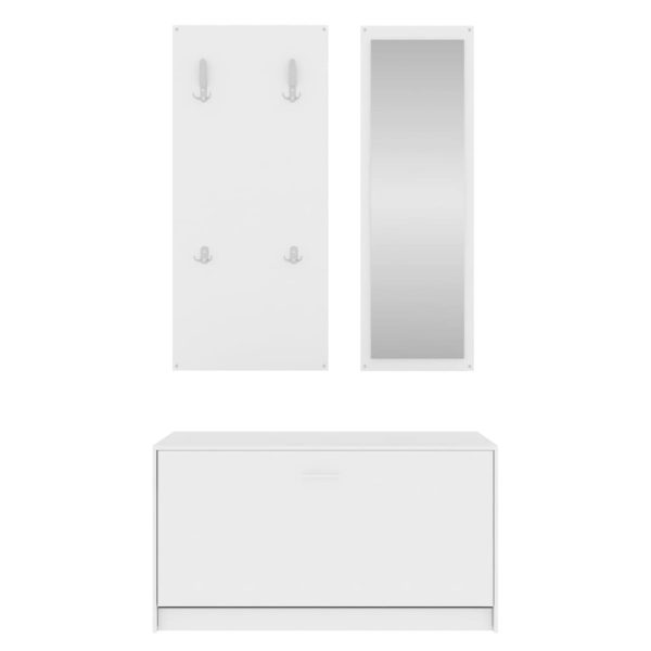Set Scarpiere 3 In 1 Bianco In Legno Multistrato - Image 6