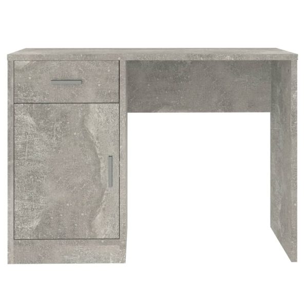 Scrivania Cassetto Grigio Cemento 100x40x73cm Legno Multistrato - Image 5