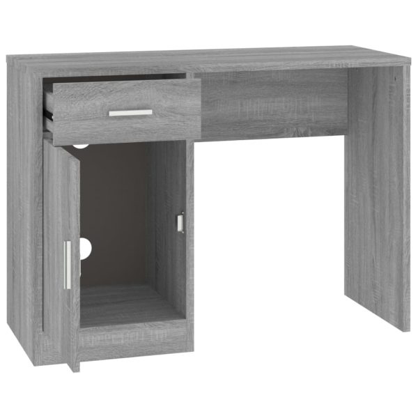 Scrivania Cassetto Grigio Sonoma 100x40x73cm Legno Multistrato - Image 6