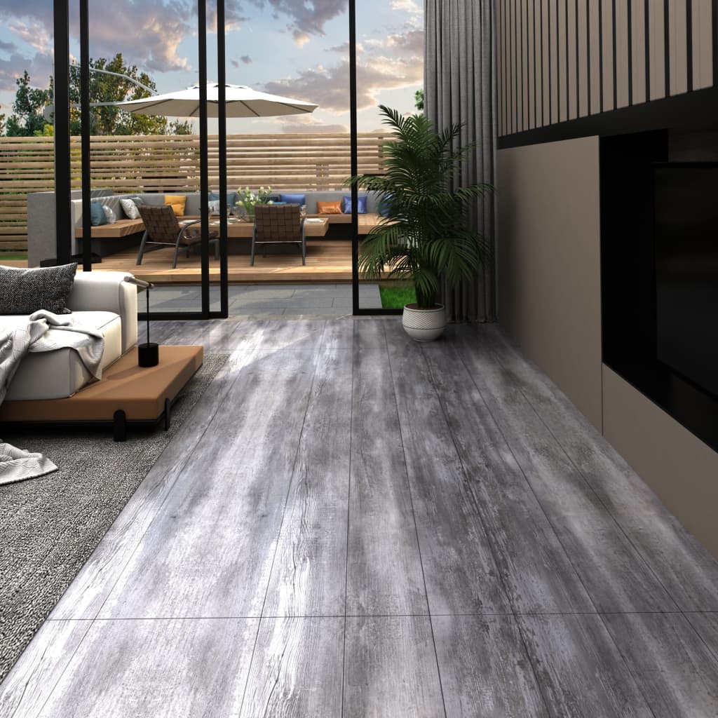 Listoni Pavimenti Autoadesivi In Pvc 2,51m² 2mm Grigio Opaco