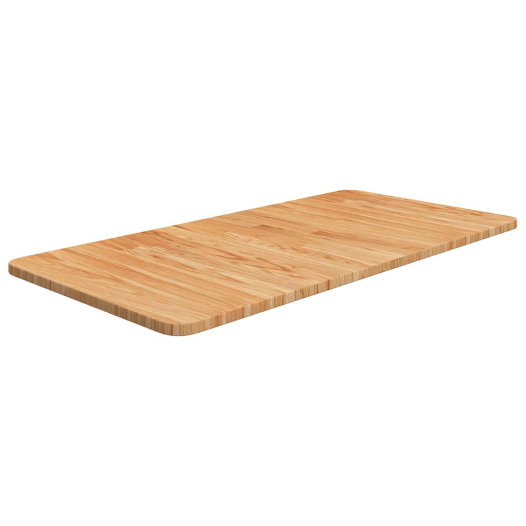 Piano Bagno Marrone Chiaro 80x40x1,5cm Legno Massello Trattato