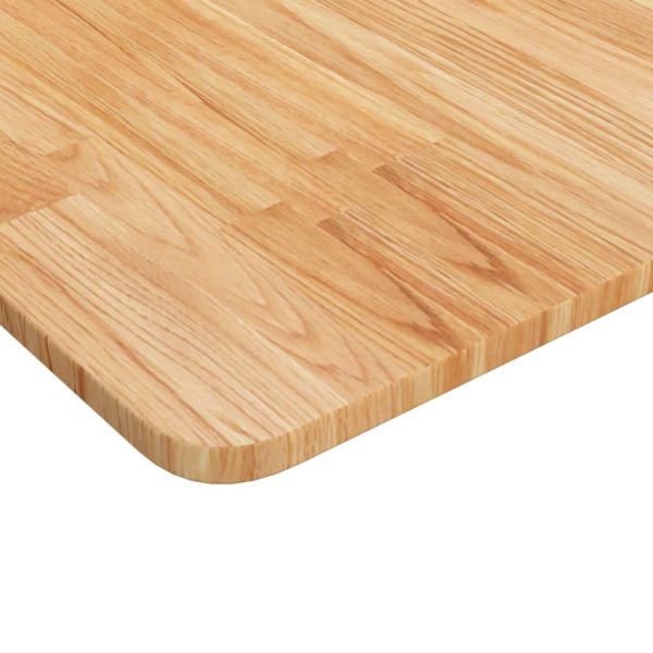Piano Bagno Marrone Chiaro 80x40x1,5cm Legno Massello Trattato - Image 3