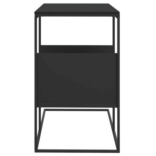Tavolino Nero 55x36x59,5 Cm Legno Multistrato - Image 4