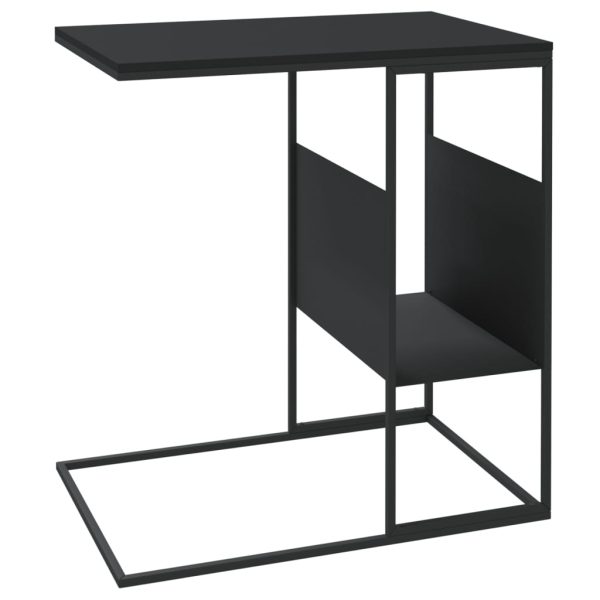 Tavolino Nero 55x36x59,5 Cm Legno Multistrato - Image 5