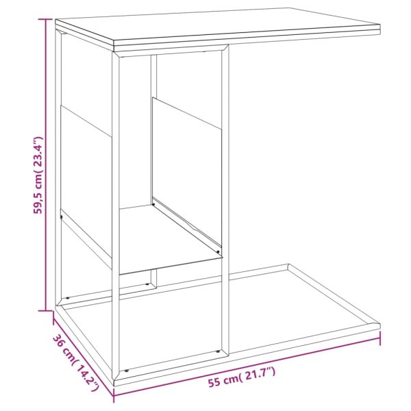 Tavolino Nero 55x36x59,5 Cm Legno Multistrato - Image 6