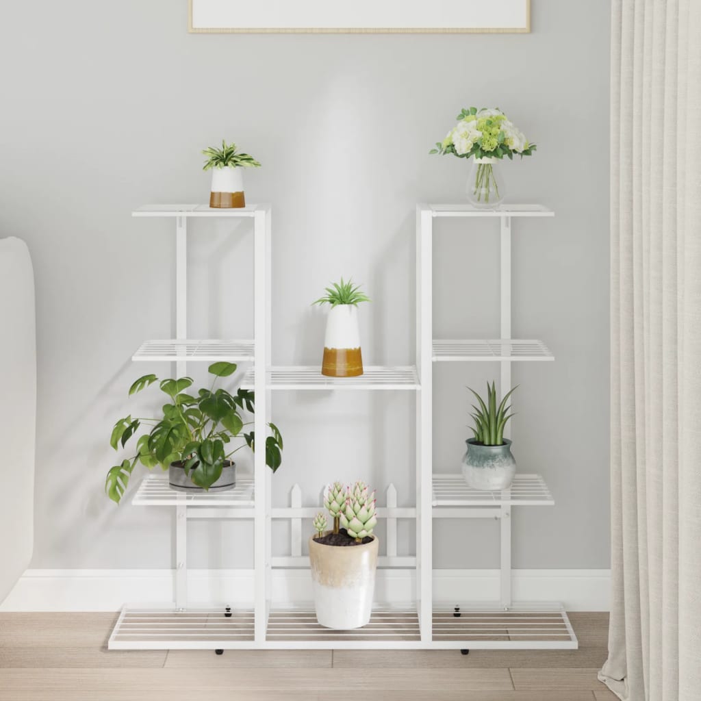 Portafiori 94,5x25x89 Cm Ferro Bianco