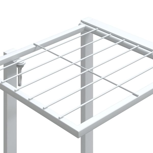 Portafiori 94,5x25x89 Cm Ferro Bianco - Image 6