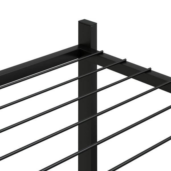Portafiori Con Ruote 83x25x103,5 Cm Ferro Nero - Image 5