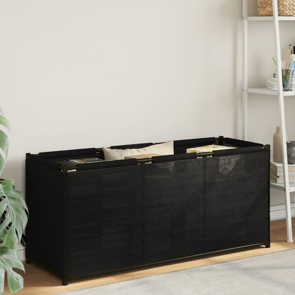 Scatola Portaoggetti Nera 105x34,5x45 Cm In Tessuto