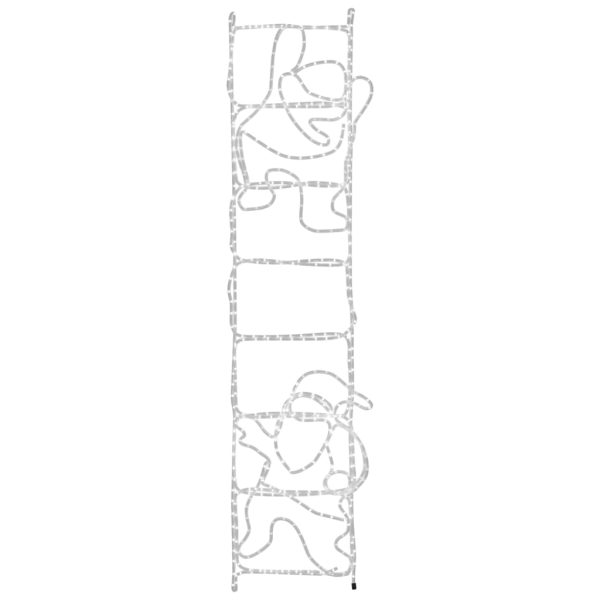 Figura Pieghevole Babbo Natale Su Scala Con 552 Led 50x200 cm - Image 5